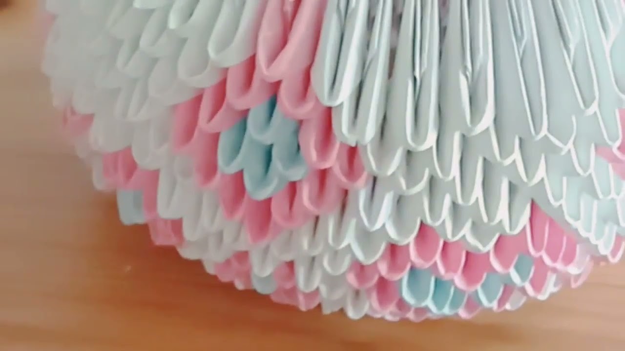 3d origami flower vase