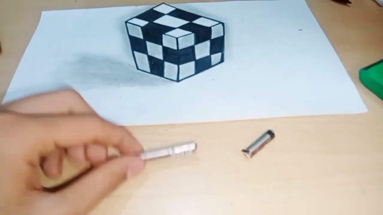 3d trick on paper (cube)????
