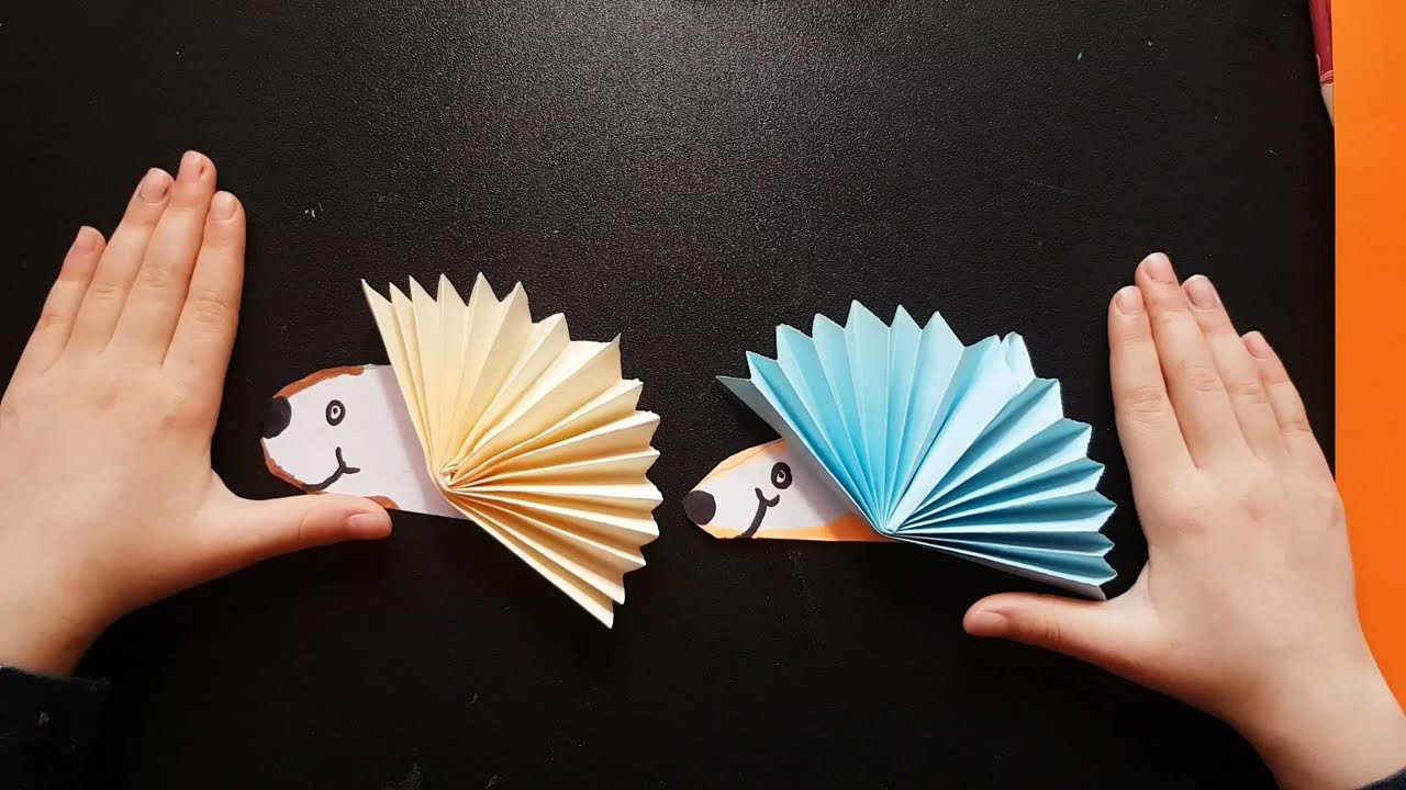 JEŻYK ???????????? Łatwe Origami Dla Dzieci, Easy Paper Crafts, Paper Hedgehog, Jeż z Papieru