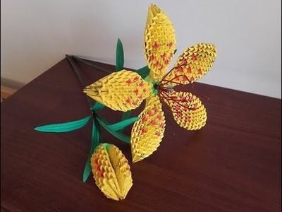 Origami modułowa 3D - Lilia azjatycka - Modular 3D origami - Asian lily