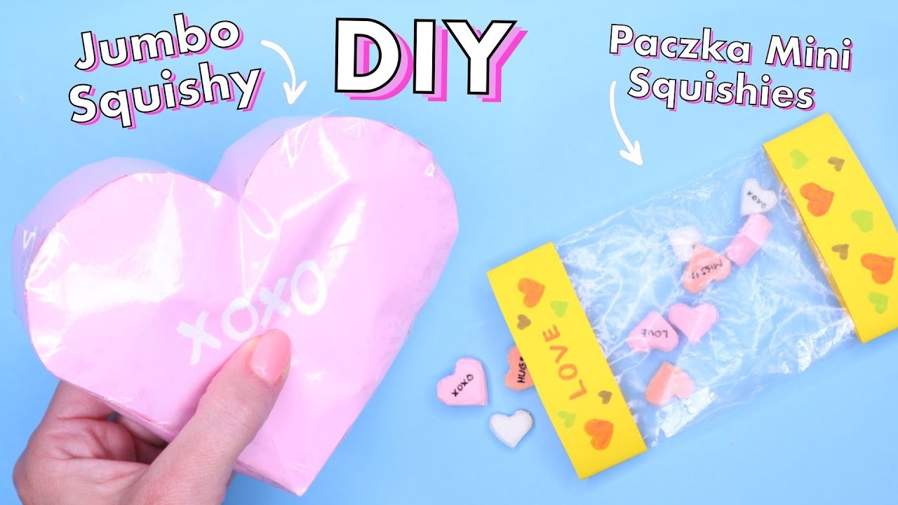 DIY Paczka Mini Squishies i Jumbo Papierowe Squishy na Walentynki