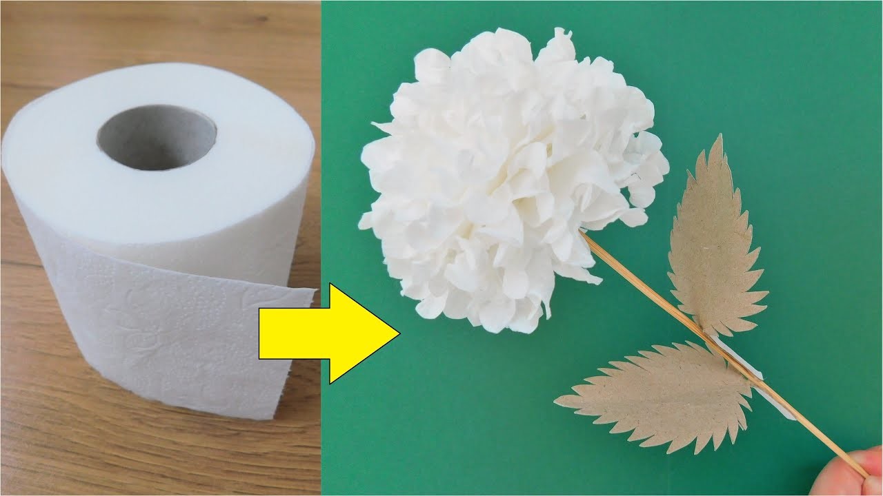 Zjawiskowa Hortensja z Papieru Toaletowego. Łatwy Kwiat z Papieru DIY