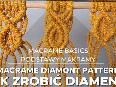 Jak zrobić pojedynczy i podwójny diament? | Macrame Diamond Pattern | Podstawy makramy | DIY