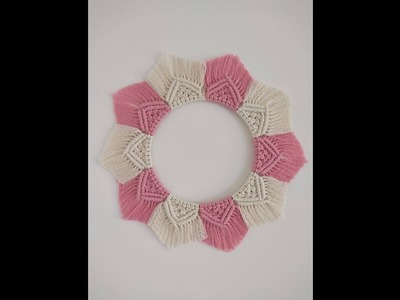 DIY Łatwa Mandala Makrama dwukolorowa  Zrób to sam Krok po kroku