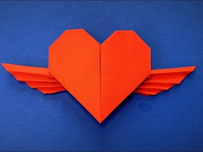 Origami Serce | Jak zrobić papierowe serce ze skrzydłami | Walentynki Origami