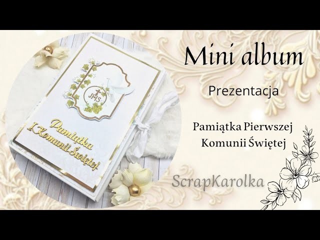 Prezentacja albumu trifold na Pierwszą Komunię Świętą.