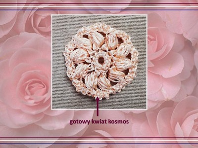 #Szydełko​​​ - motywy dekoracyjne. Kwiat: kosmos. #Crochet - decorative motifs. Flower: cosmos.