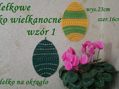 Szydełkowe jajko wielkanocne wzór 1