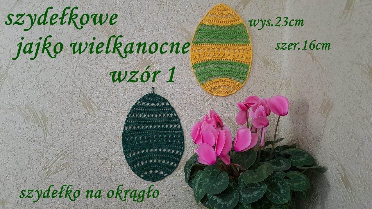 Szydełkowe jajko wielkanocne wzór 1