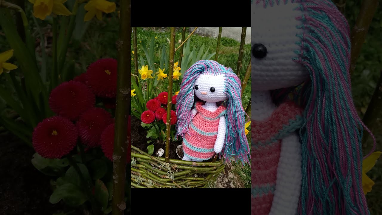 Laleczka amigurumi prezentacja crochet doll #shorts