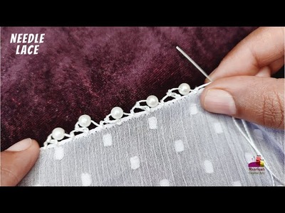 Needle Lace | Randa Hand Embroidery | Beautiful | सुई धागे की लेस | Sui Dhage Ki Lace Banaye - 765