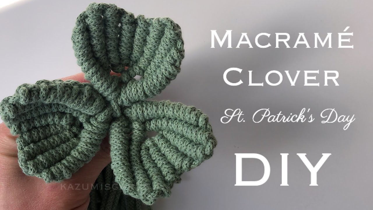 DIY Macrame Clover. St. Patrick's Day