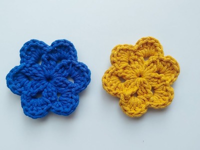 Kwiatek na szydełku ze sznurka bawełnianego. Wzór nr 2 Flower crochet