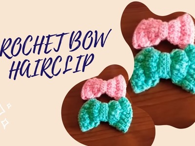 Merajut Klip Busur | Crochet Buble Bow Hair clip