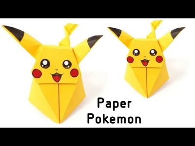 Origami Pokemon Pikachu | Paper Folding | paper crafts | paper toys | Origami Pikachu