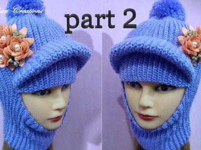 Part 2 easy crochet cap kaise banay #topi ka design #woolen cap #ladies scarf #örme şapkalar #գլխարկ
