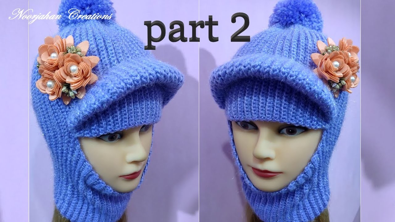 Part 2 easy crochet cap kaise banay #topi ka design #woolen cap #ladies scarf #örme şapkalar #գլխարկ