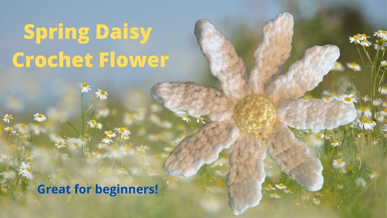 Spring Daisy Crochet Flower
