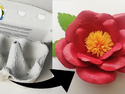 Niezwykła róża z opakowań po jajkach ???? Recykling ♻️ EASY DIY ROSE FROM AN EGG CARTON