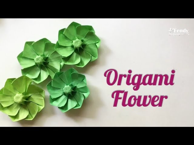 Origami Flower. Paper 8-Petal Flower