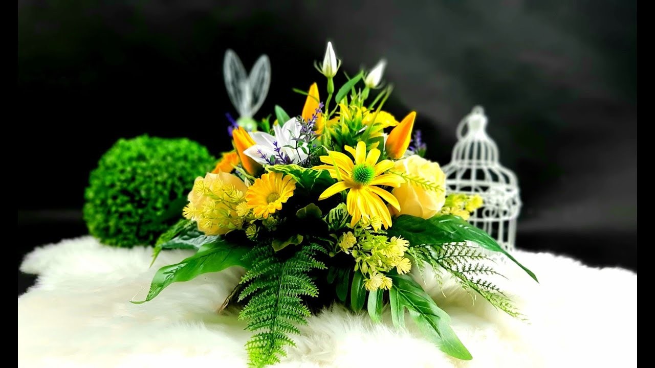 Wiosenna kompozycja na cmentarz. DIY. Wielkanoc. funeraldecoration