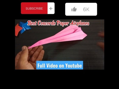 Concorde Paper Plane Origami #short #paperplane #papercraft