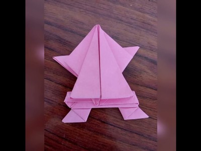Origami - Jumping frog | paper frog | paper crafts | jumping paper frog
