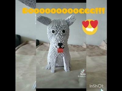 3d origami dog