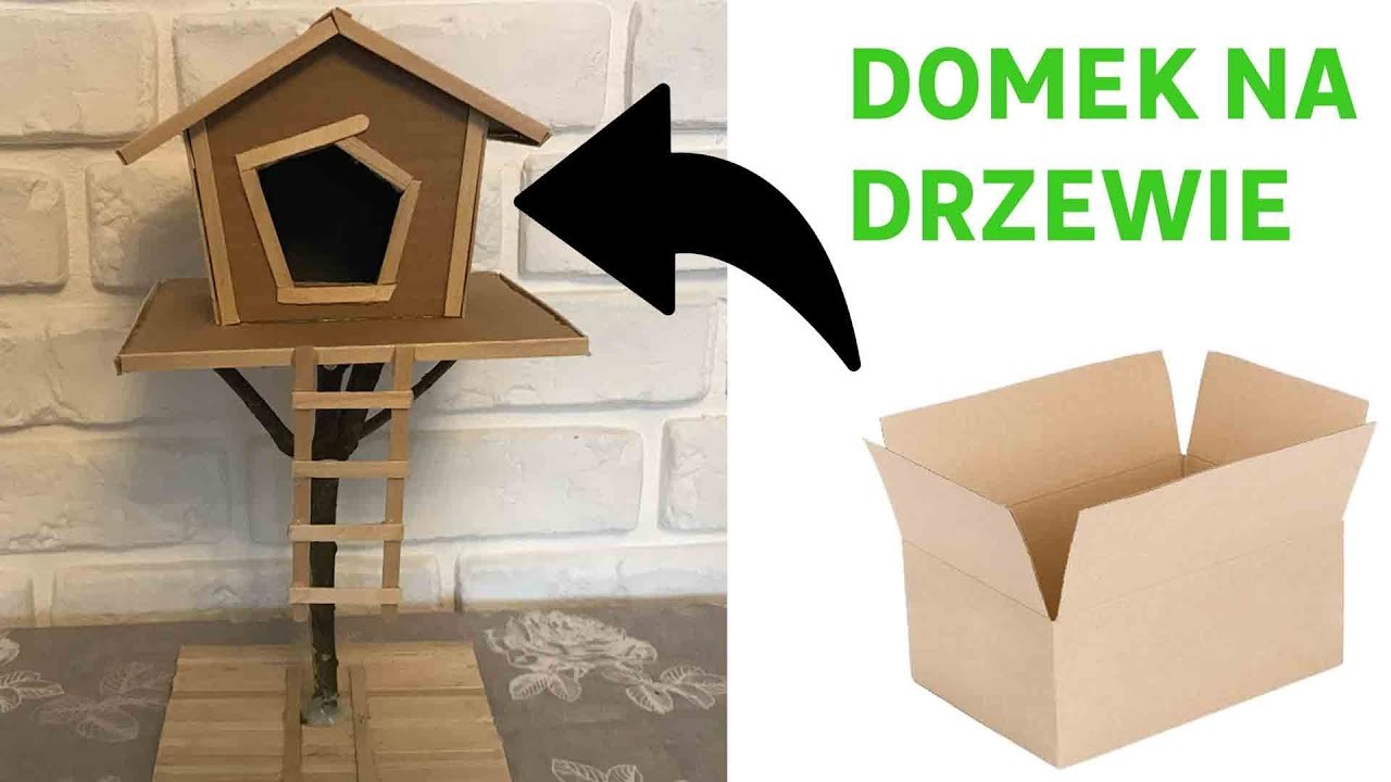 DIY Domek na drzewie | Jak zrobić domek z kartonu DIY. How to make cardboard house
