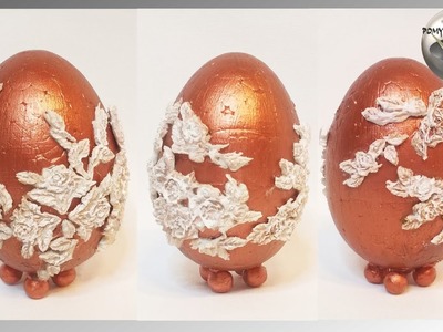 Jak zrobić wielkanocne jajo ozdobione masą strukturalną - Pomysły Plastyczne DiY