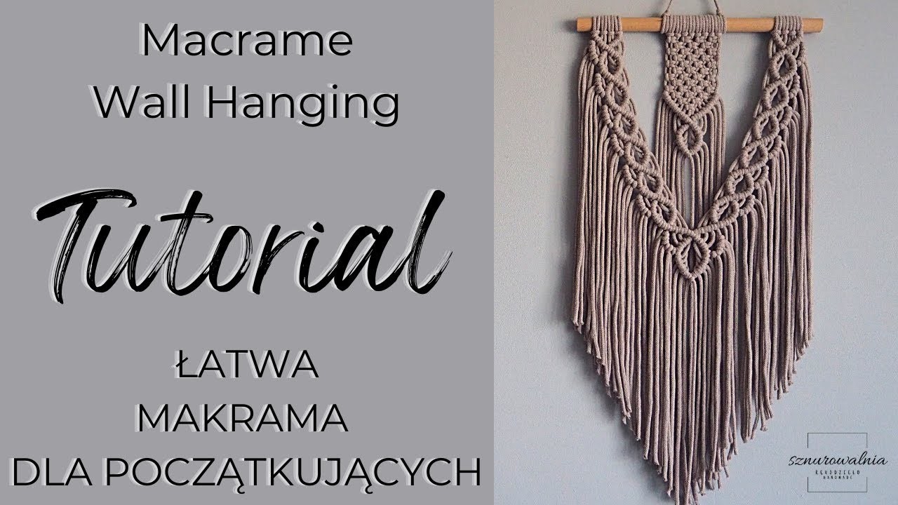 Makrama dla początkujących | Tutorial Macrame Wall Hanging | Easy crafts | DIY | Boho Decoration