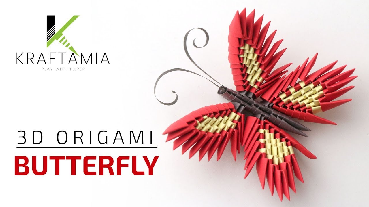 3D Origami Butterfly | Paper Butterfly | Butterfly Making | #diy | #papercraft | #easycraft