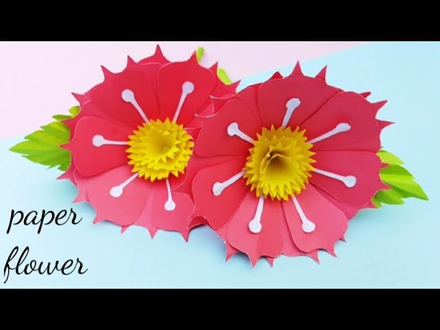 How to make beautiful paper flower. DIY paper flower. kagoj diye ful banano. কাগজ দিয়ে ফুল বানানো