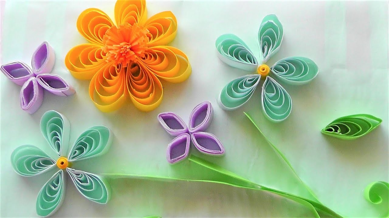 ペーパークイリングフラワー.Paper quilling flower