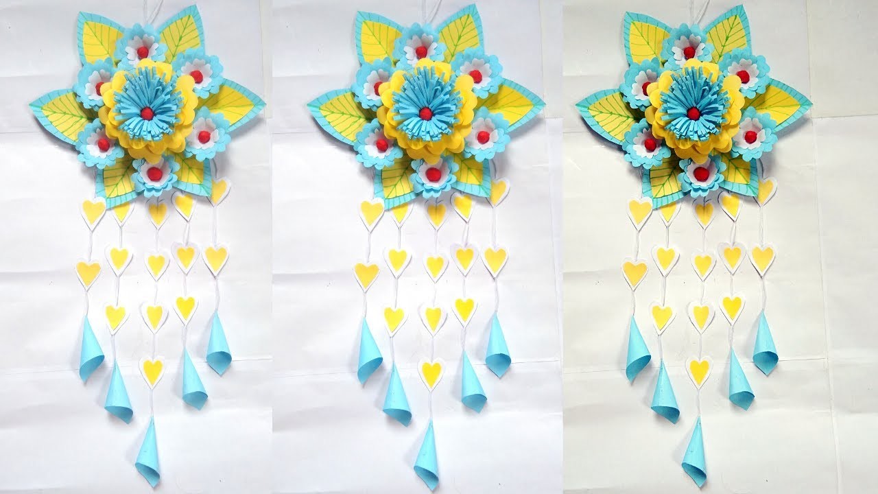 Wallmate Paper Flower Wallmate কাগজের ফুল  wall hanging craft idea   paper flower | bd paper Craft