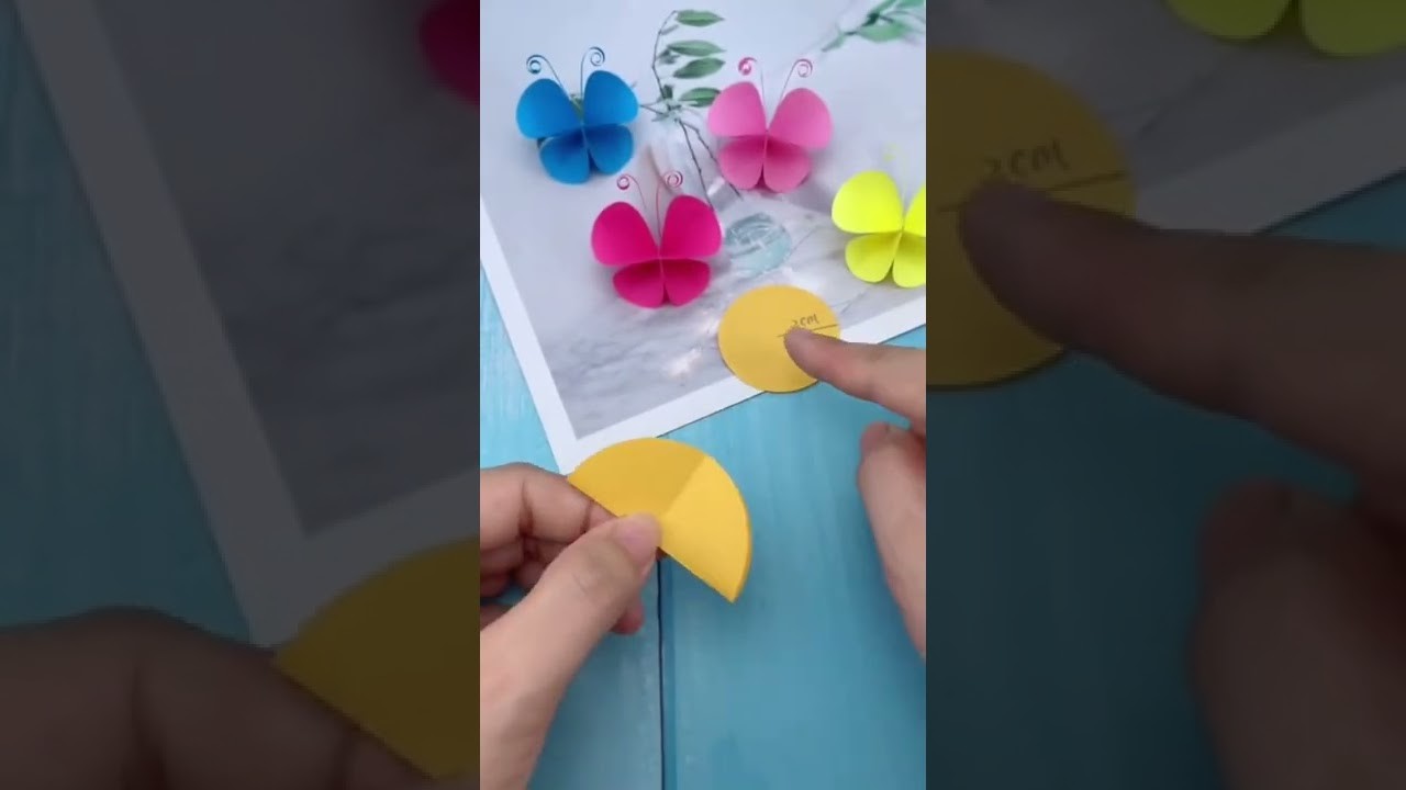 Cara membuat origami kupu-kupu #shorts