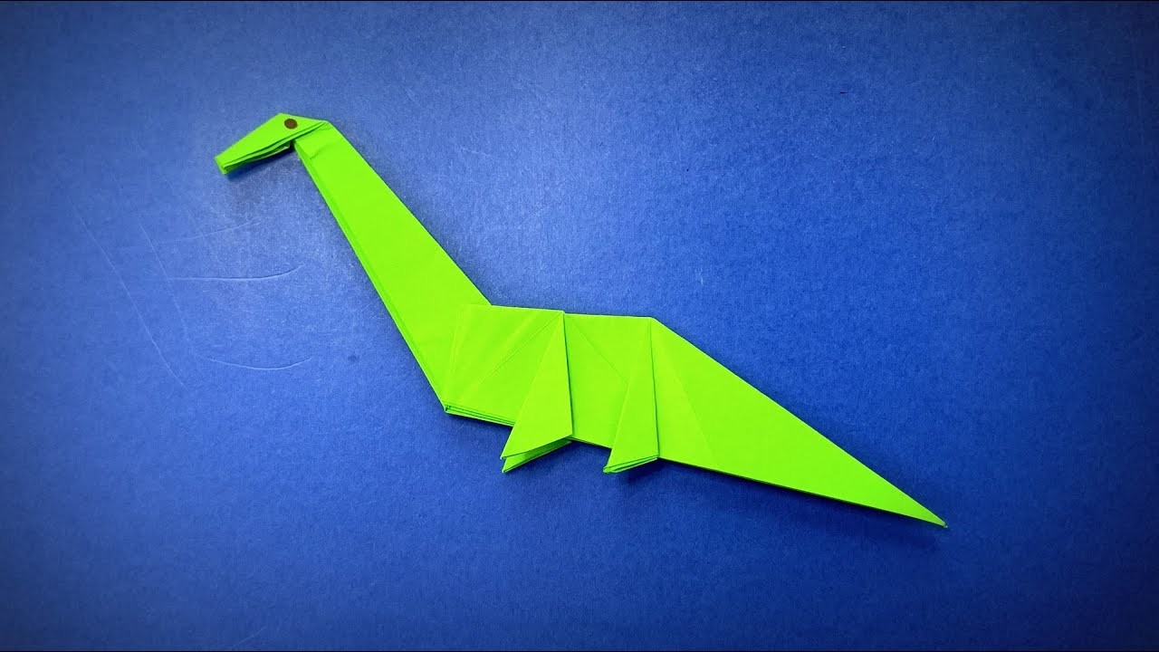 Origami Dinozaur Diplodok | Jak Zrobić Diplodok Dinozaura z Papieru | łatwe origami