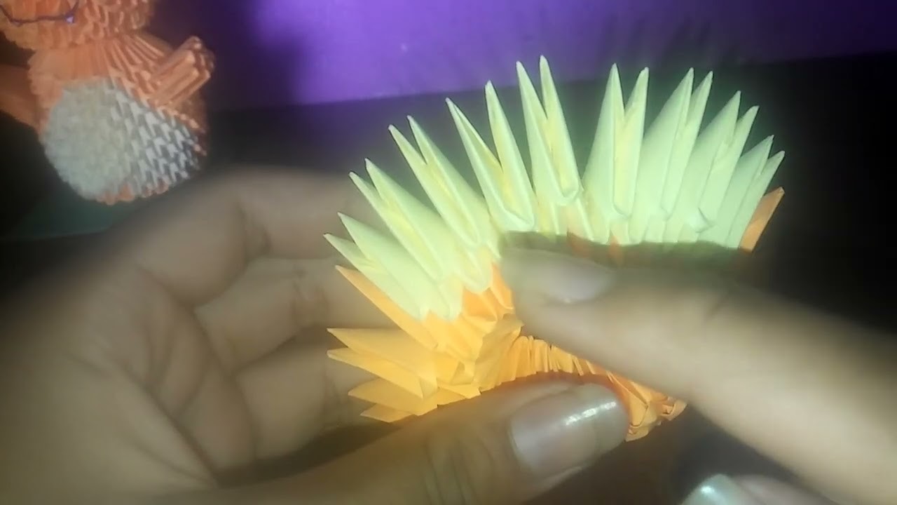 Charmader de pokemon de origami 3d