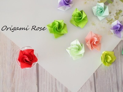 折り紙バラ簡単折り方.Origami rose easy#折り紙薔薇#立体薔薇#折り紙