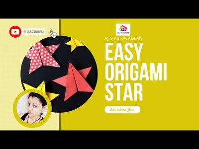 Origami star easy | origami star 3d | origami Christmas star #origamitutorial #origami #papercraft