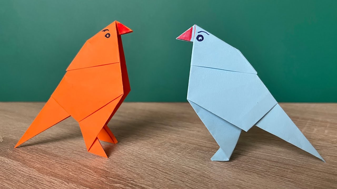 PTAK ORIGAMI || Jak Zrobić Ptaka Z Papieru || Origami Paper Bird
