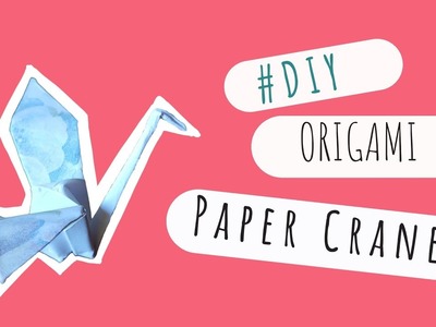 DIY Origami Paper Crane #diycrafts #origami #diy