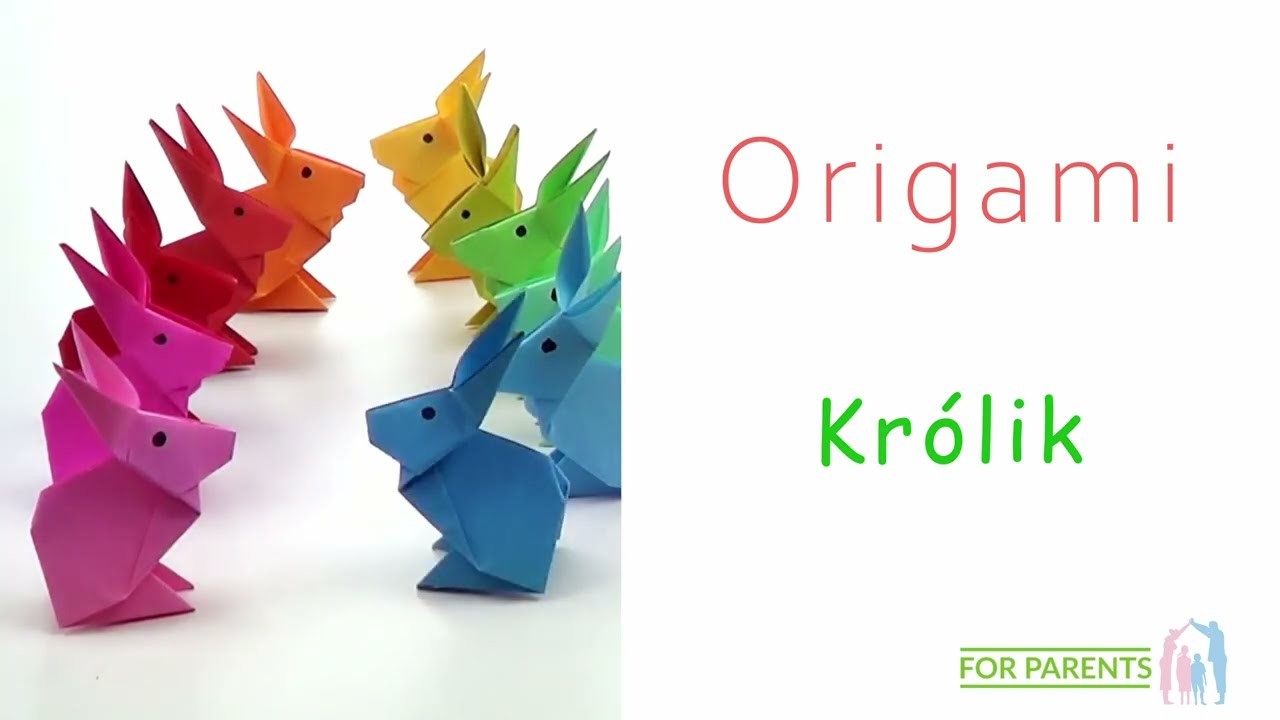 Origami królik ???? proste origami z jednej kartki???? Trudność: ❤️❤️????????????