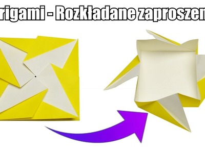 Origami - Rozkładane zaproszenie