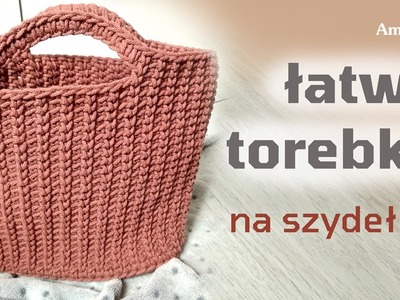 Łatwa torebka na szydełku ze sznurka. How to crochet easy cord bag