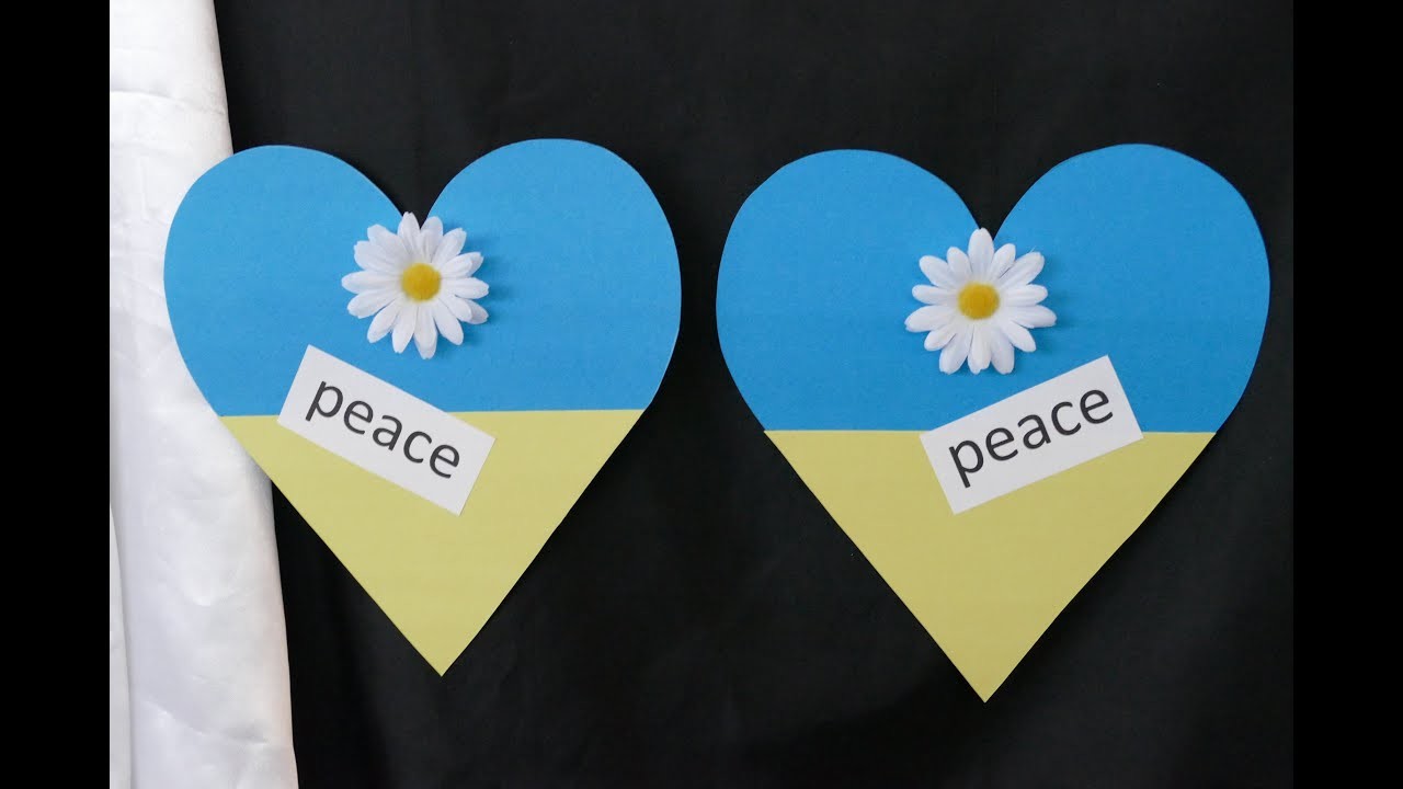 DIY Herz für die Ukraine – heart for Ukraine – corazón para Ucrania – serce dla Ukrainy – peace