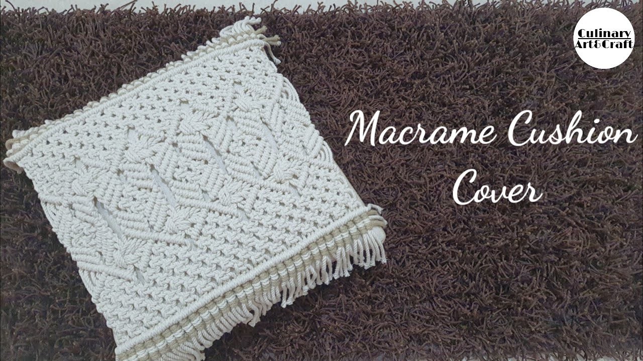 DIY Macrame Cushion Cover | Easy Design For Macrame Beginners | Step By Step Tutorial