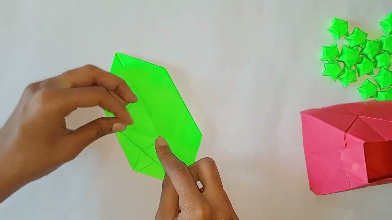 DIY Origami Paper Pen Stand | easy paper craft| Origami paper craft||