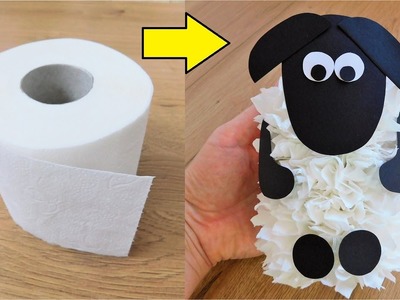 Owieczka DIY z Papieru Toaletowego. Pomysł na Rękodzieło z Rolek po Papierze Toaletowym