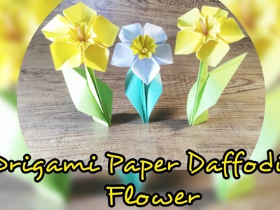 Origami Paper Daffodil flower